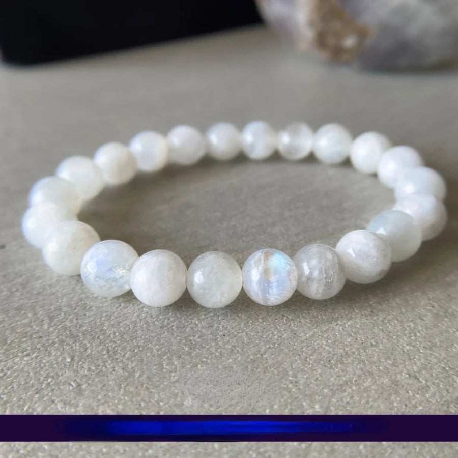 Unisex Moonstone Bracelet Natural Materials Stylish Jewelry for Men and Women