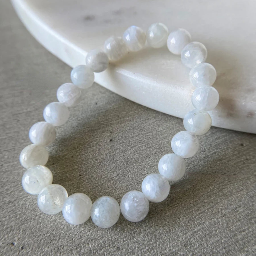 Unisex Moonstone Bracelet Natural Materials Stylish Jewelry for Men and Women
