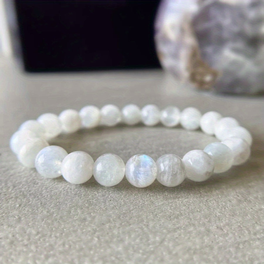 Unisex Moonstone Bracelet Natural Materials Stylish Jewelry for Men and Women