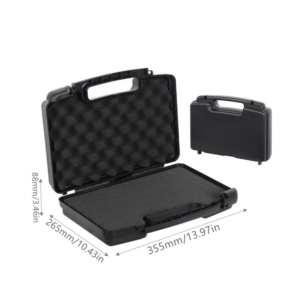 Portable Plastic Toolbox for Hardware and Tools, Durable, Black, Multi-Use Storage Case