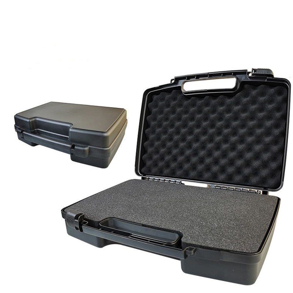 Portable Plastic Toolbox for Hardware and Tools, Durable, Black, Multi-Use Storage Case