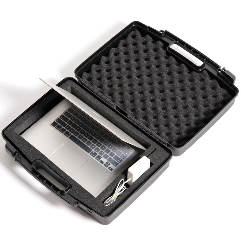 Portable Plastic Toolbox for Hardware and Tools, Durable, Black, Multi-Use Storage Case