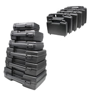 Portable Plastic Toolbox for Hardware and Tools, Durable, Black, Multi-Use Storage Case