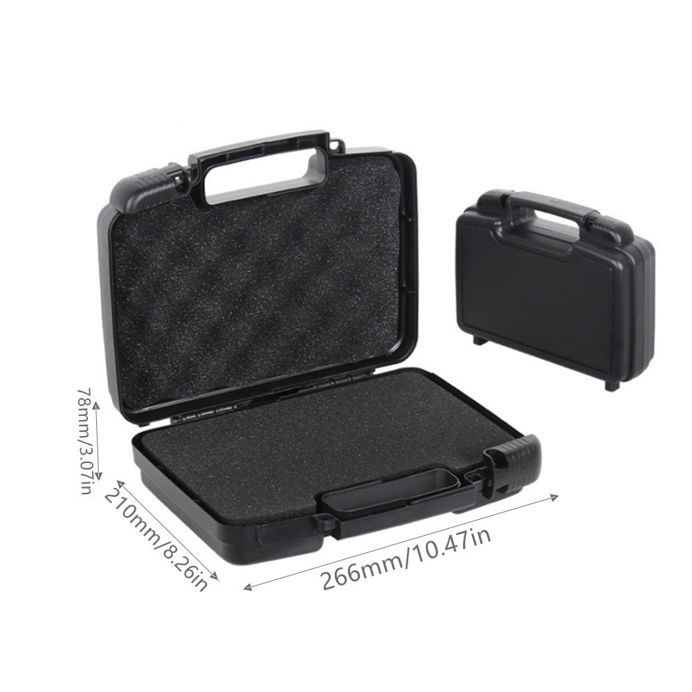 Portable Plastic Toolbox for Hardware and Tools, Durable, Black, Multi-Use Storage Case