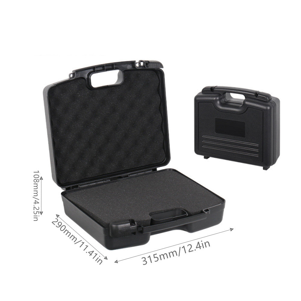 Portable Plastic Toolbox for Hardware and Tools, Durable, Black, Multi-Use Storage Case