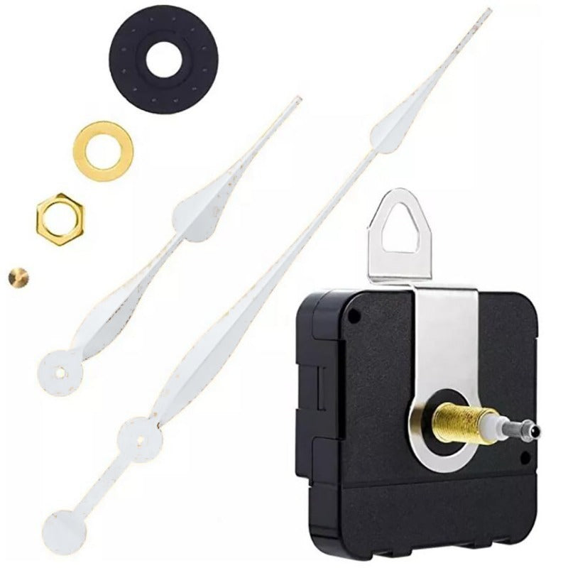 12-Inch Black Plastic Clock Movement with High Torque Long Shaft and Assembly Required