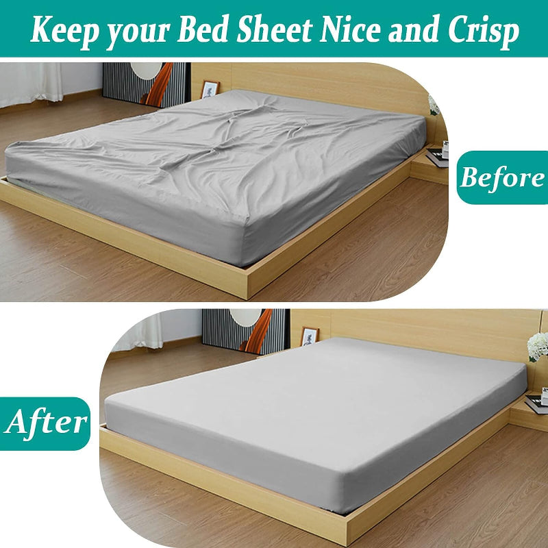 Adjustable Elastic Sheet Holders with Non-Slip Triangle Buckles for Mattress Corners