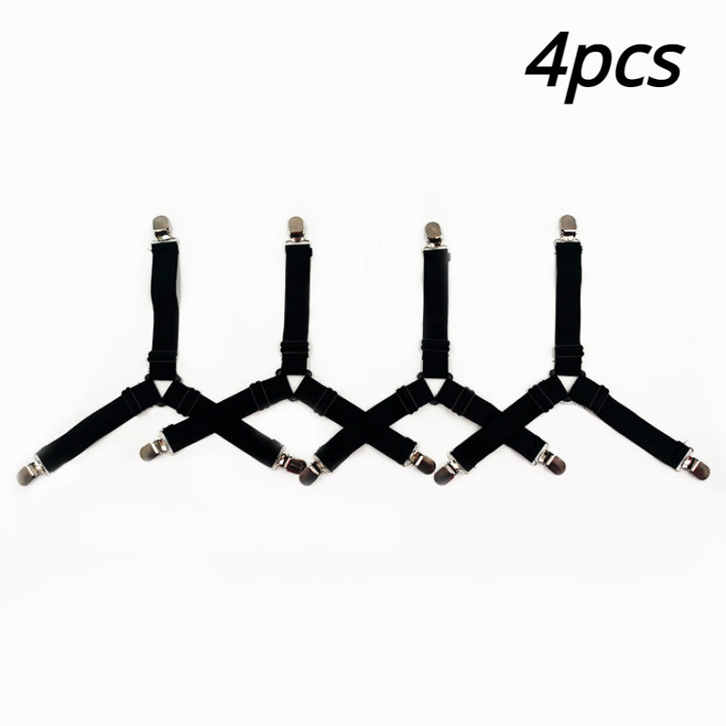 Adjustable Elastic Sheet Holders with Non-Slip Triangle Buckles for Mattress Corners