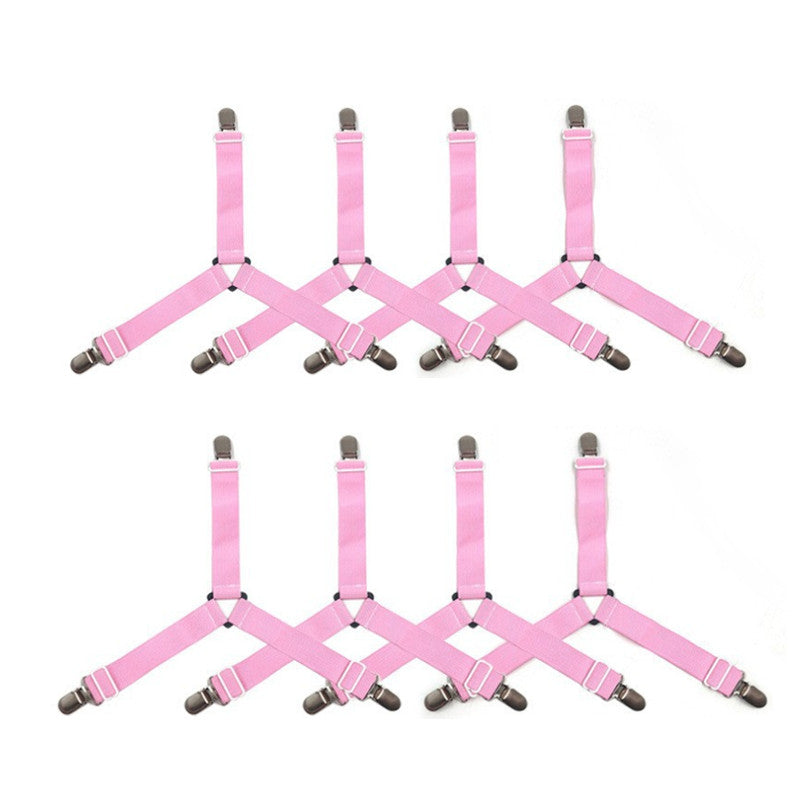 Adjustable Elastic Sheet Holders with Non-Slip Triangle Buckles for Mattress Corners