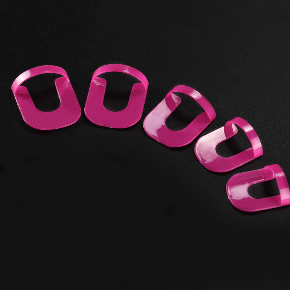 Uniseks tirnoq himoyachilari U-burilish qayta ishlatiladigan plastmassa 10 o'lchamlar, to'kilishga qarshi