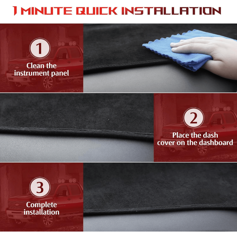 Dashboard Cover Mat for Chevy Tahoe Suburban Avalanche Silverado 1500 2500 3500