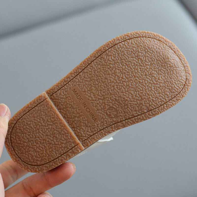 Girls' Oxford Shoes with Bowknot Solid Color Breathable PU Rubber Sole for Parties and Weddings