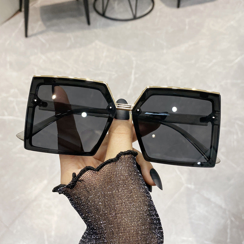 Оверсайз унисекс модные солнцезащитные очки с градиентной тонировкой для летних пляжных поездок