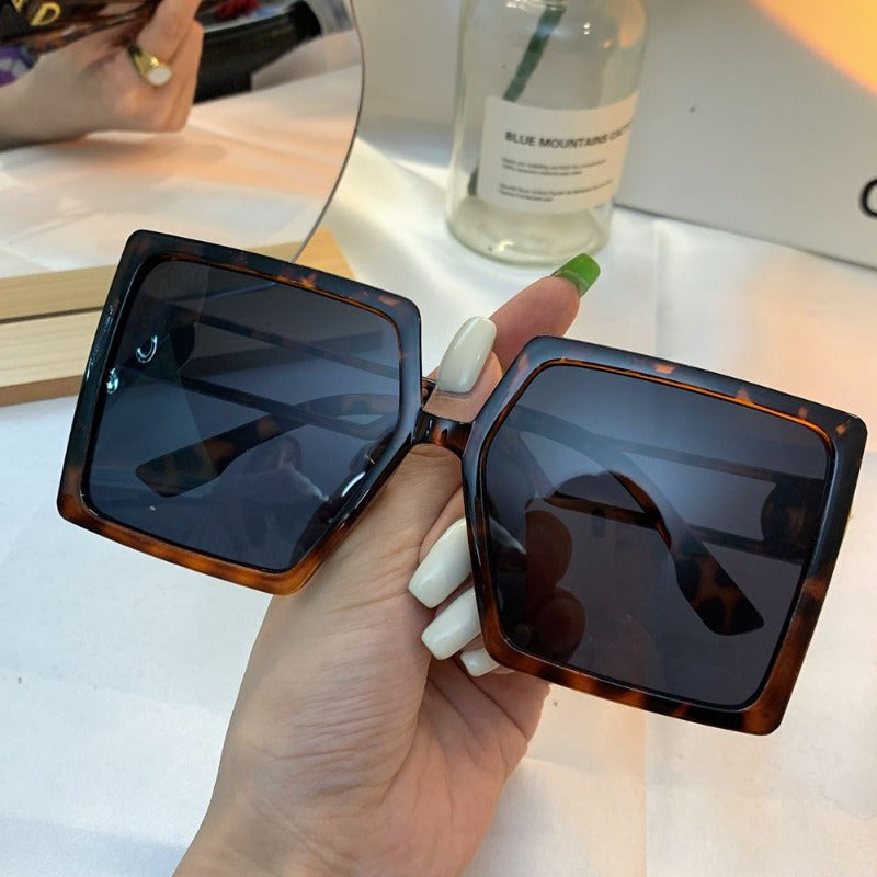 Оверсайз унисекс модные солнцезащитные очки с градиентной тонировкой для летних пляжных поездок