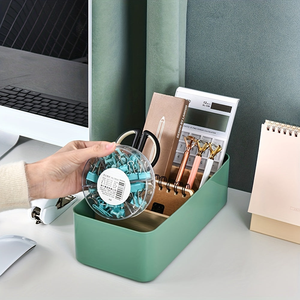 Bamboo and Wood Storage Box for Cosmetics Remote Controls and Living Room Items