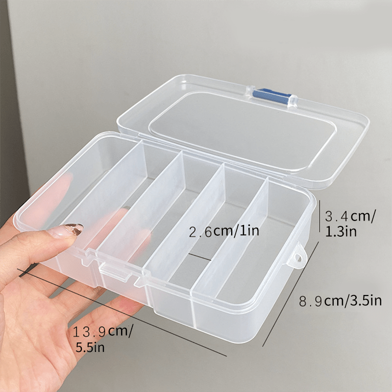 Mini Transparent Jewelry Organizer with 5 Compartments for Travel and Storage