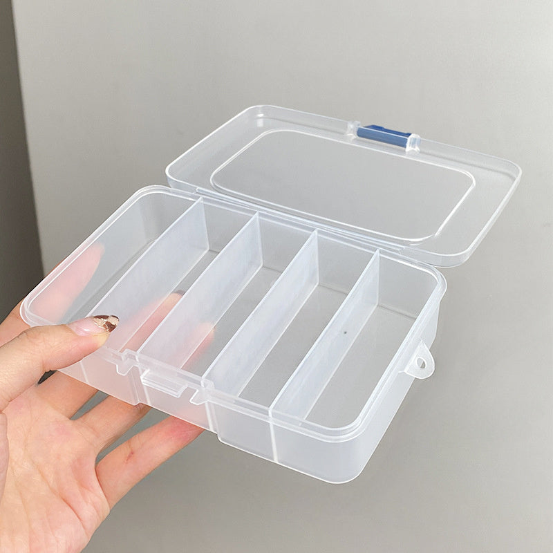 Mini Transparent Jewelry Organizer with 5 Compartments for Travel and Storage