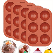 Multi-Functional Silicone Mold for Hot Cocoa Bombs 6 Half Spheres Non-Stick