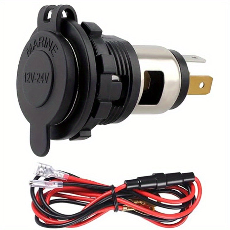 Car Motorcycle 12V 24V Lighter Socket Plug Replacement for Vehicles
