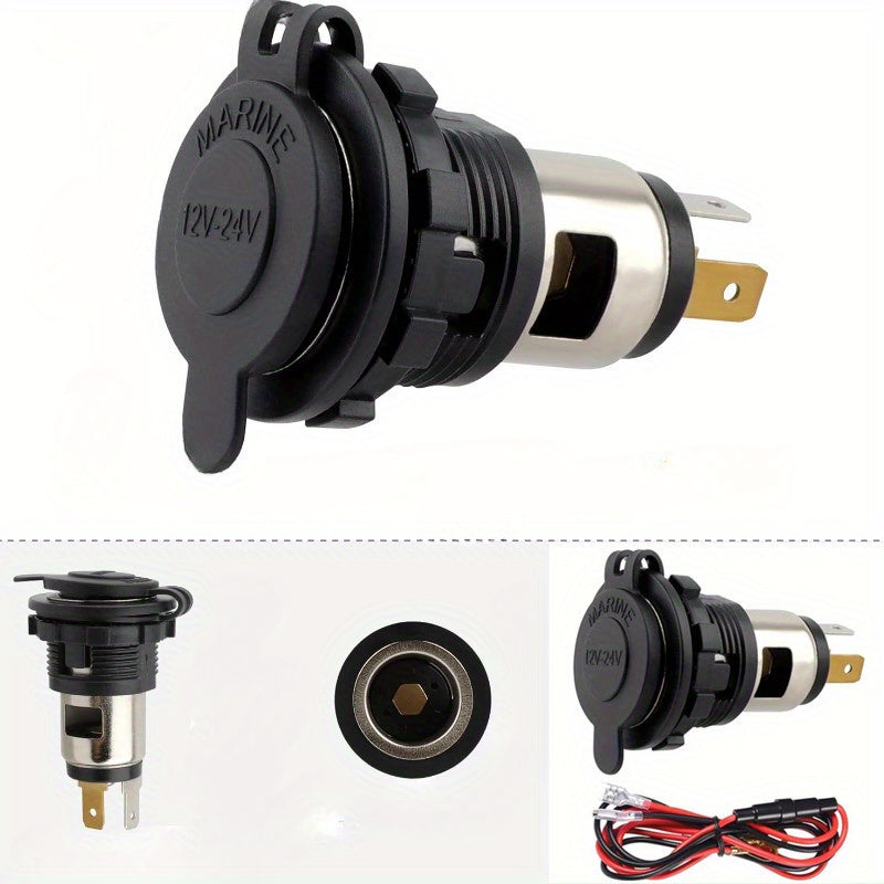 Kit de conjunto de toma de encendedor universal para coche y motocicleta 12V 24V
