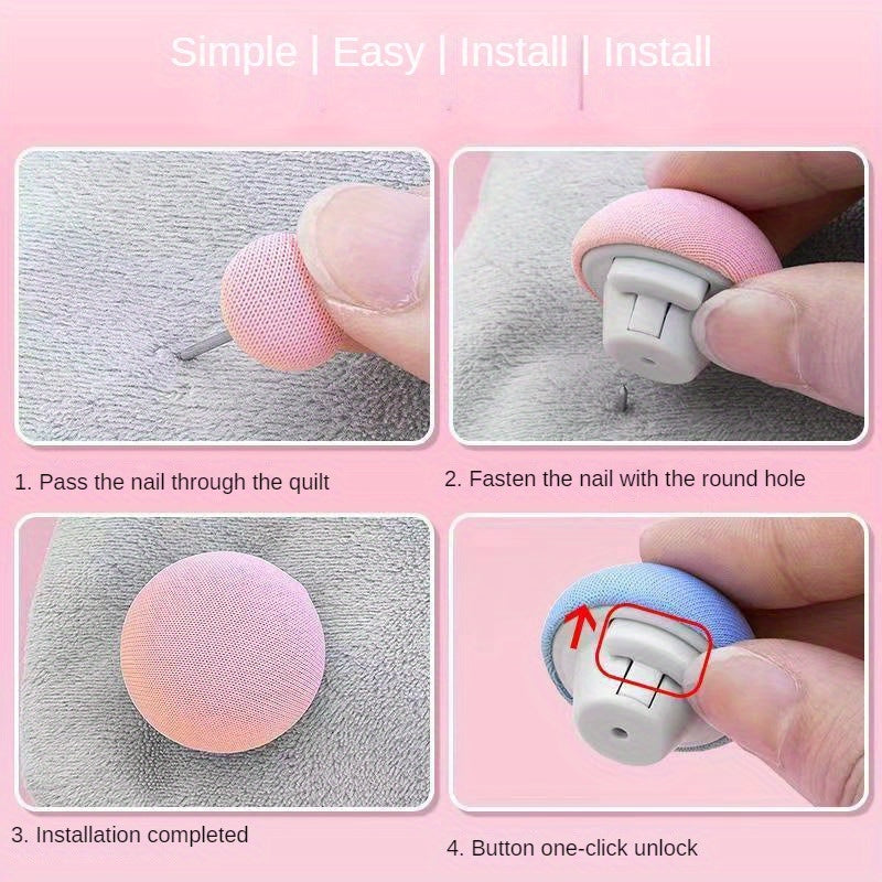 Set of 8/16 Mushroom Quilt Fasteners Non-slip Bed Sheet Clips for Quilts and Covers