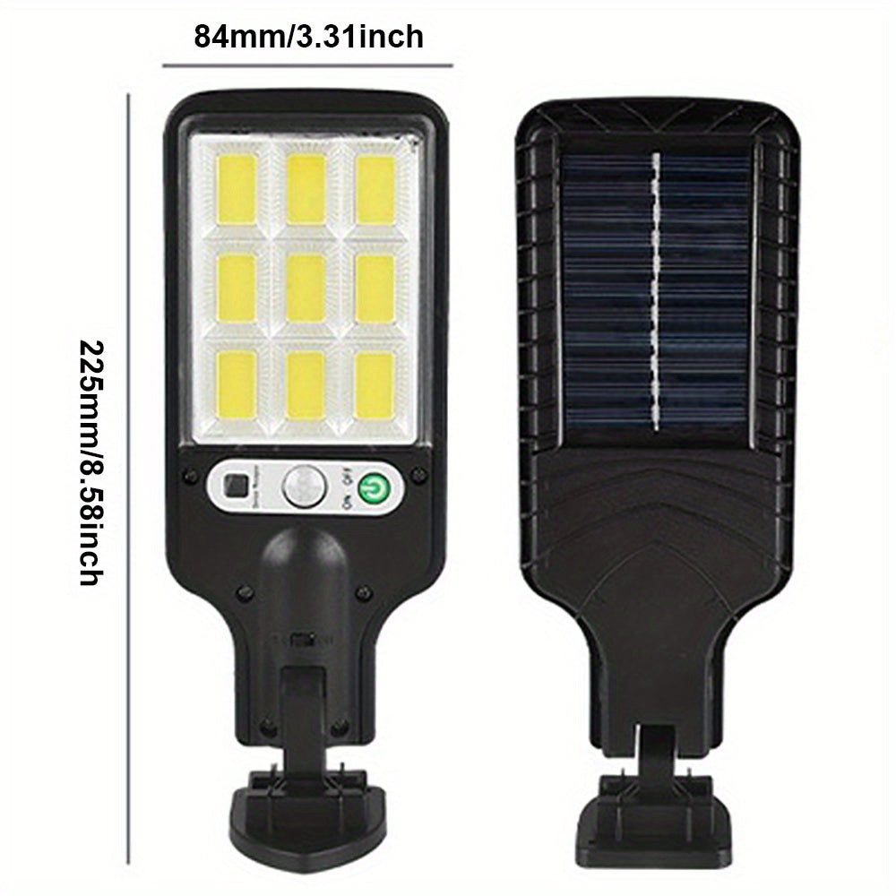 Solar-Powered LED Motion Sensor Security Light with Remote Control for Outdoor Spaces