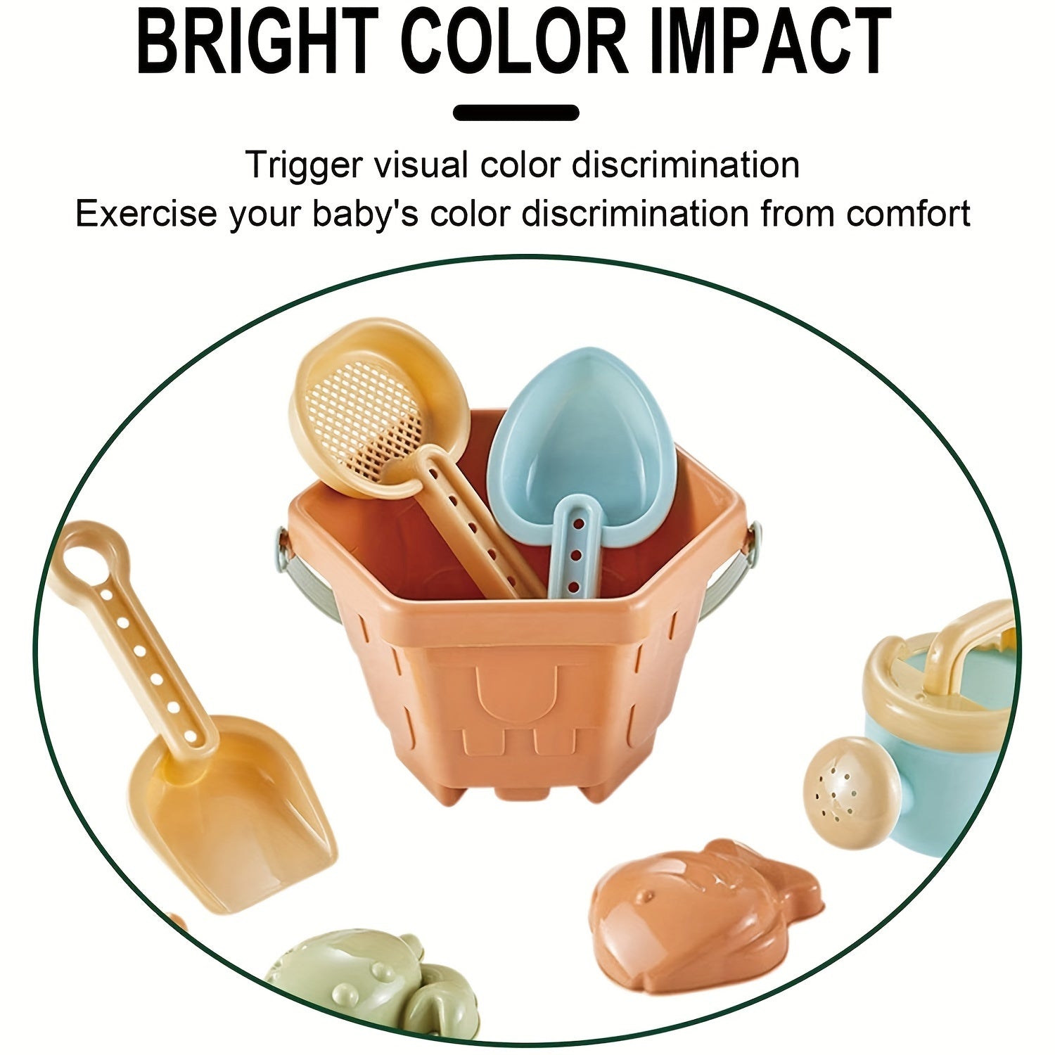 10-Piece Beach Toy Set for Kids Sandcastle Building with Construction Trucks and Spade