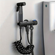Stainless Steel Handheld Bidet Sprayer Kit Wall-Mounted with Flexible Hose for Toilet