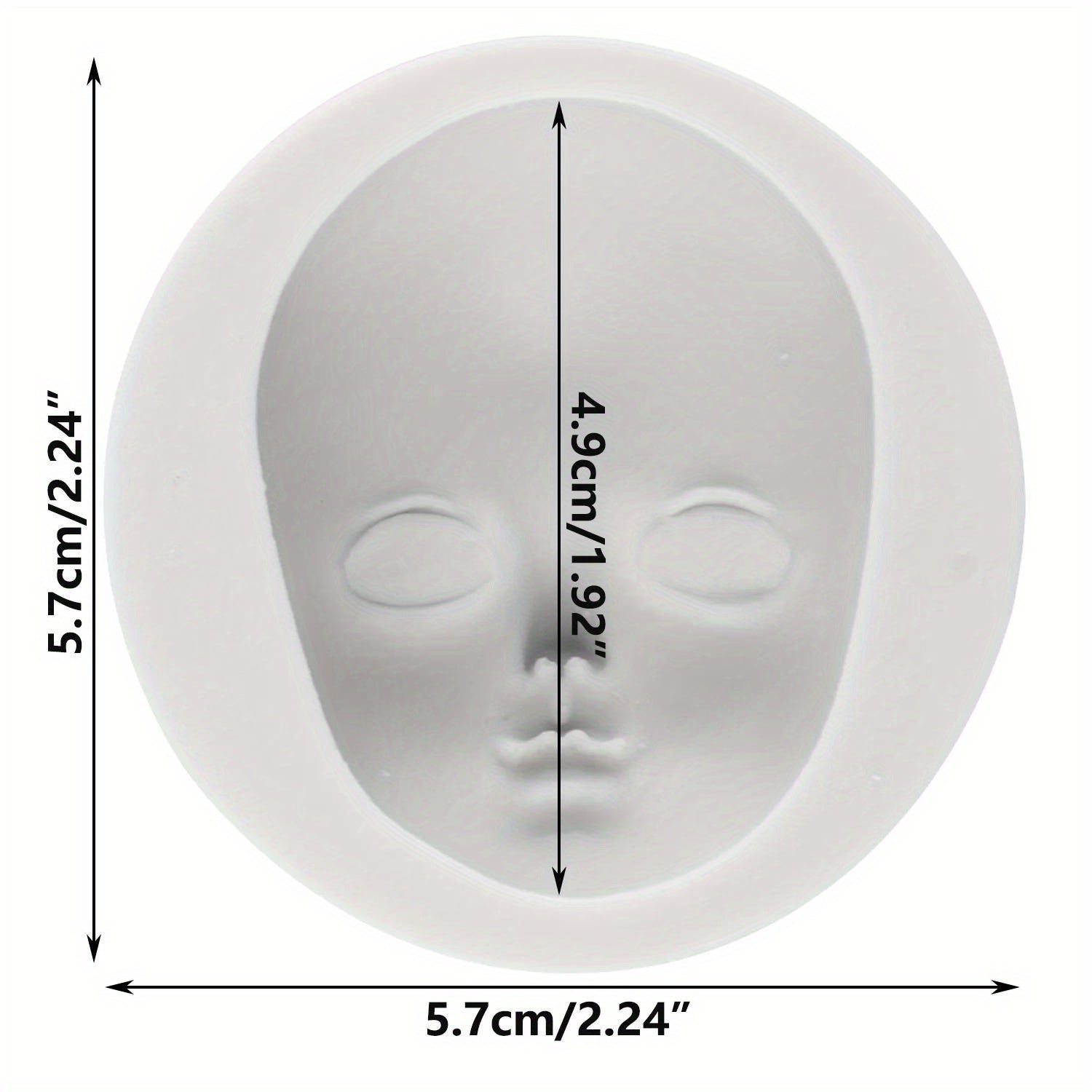 Girl Face Silicone Mold for Cake Decorating Chocolate Gumpaste Candies Resin Crafts