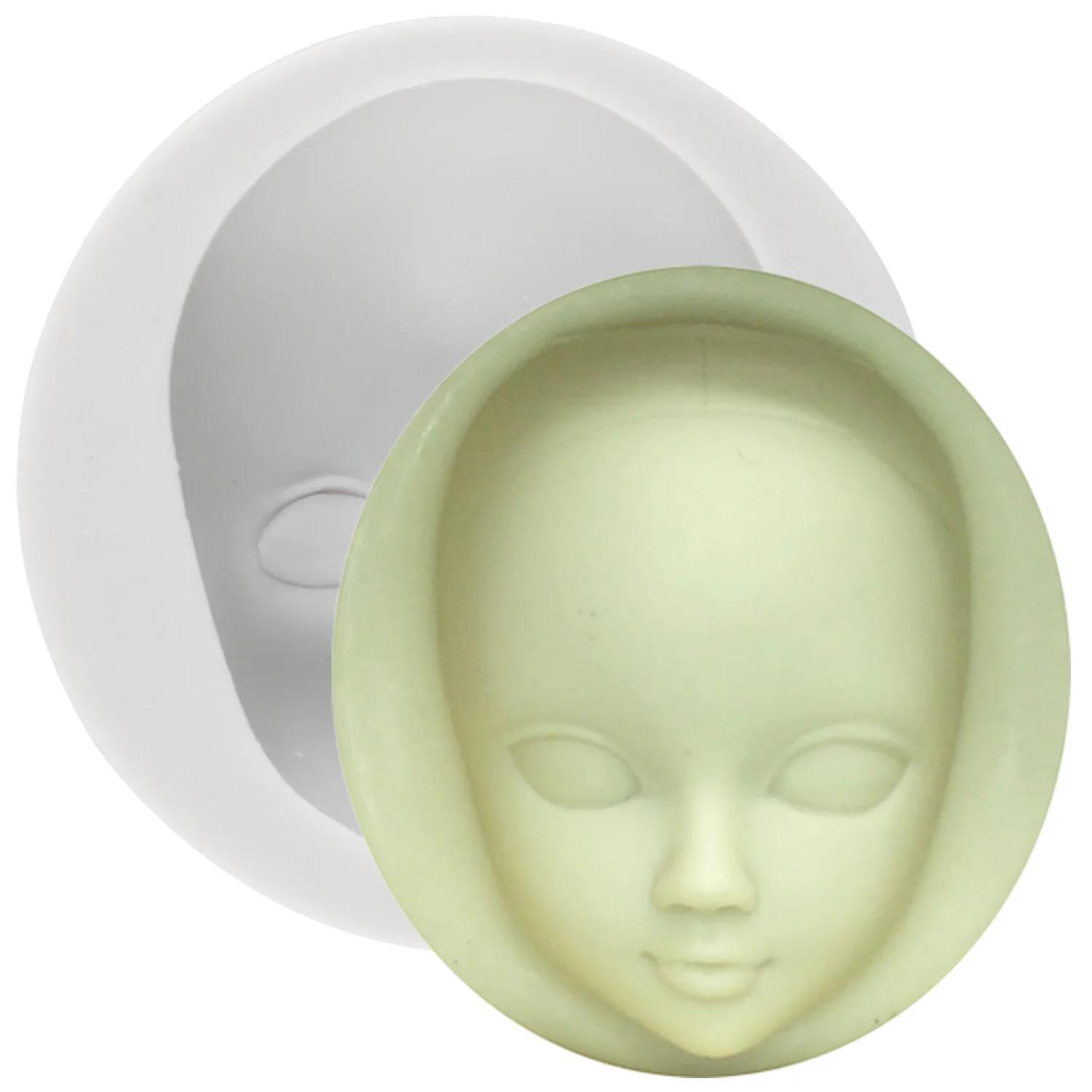 Girl Face Silicone Mold for Cake Decorating Chocolate Gumpaste Candies Resin Crafts