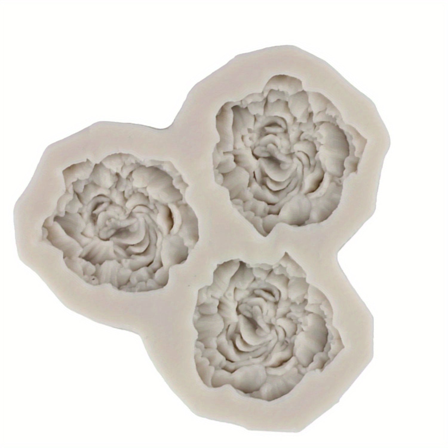 Silicone Peony Flower Mold for Cupcake Toppers Fondant Chocolate Decorations Non-Toxic Cake Decorating Tool