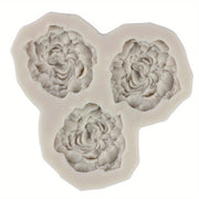Silicone Peony Flower Mold for Cupcake Toppers Fondant Chocolate Decorations Non-Toxic Cake Decorating Tool