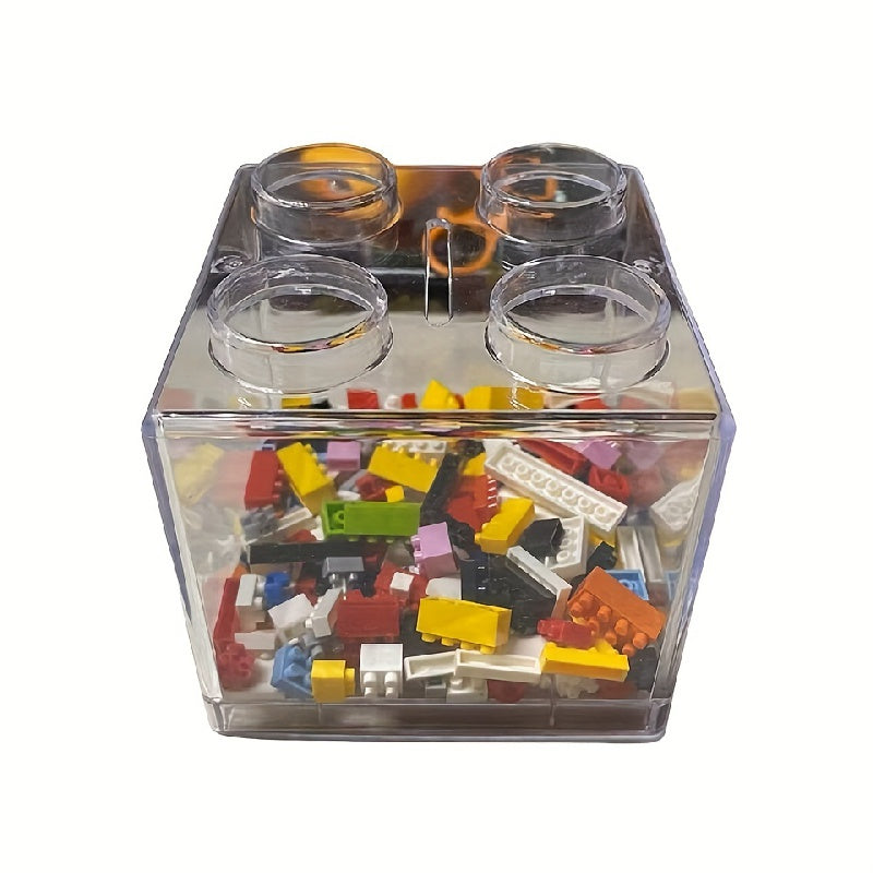 Colorful Transparent Plastic Coin Bank Organizer for Jewelry and Small Items Storage