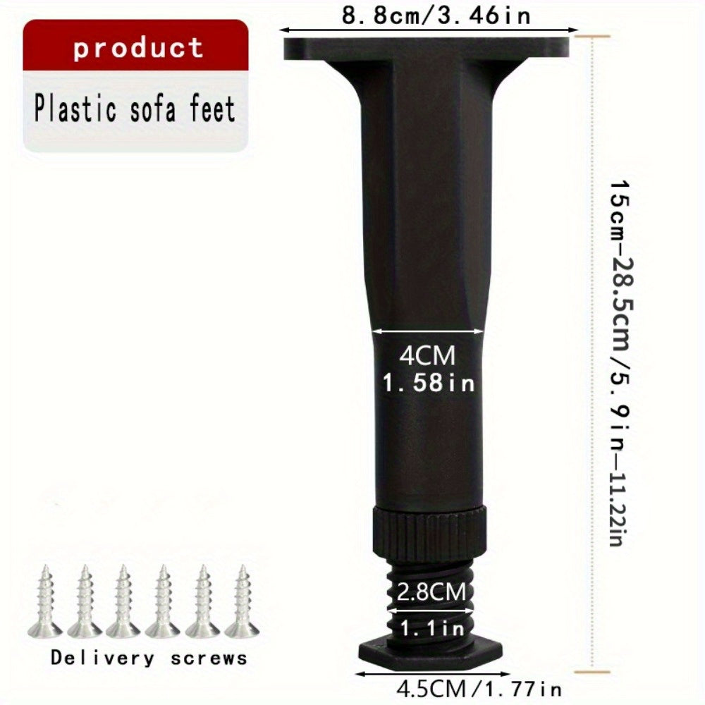4 ta Moslashuvchan Balansli Yotoq Ramkasi Qo'llab-quvvatlash Oyoqlari - Zamonaviy Plastikdan Yasalgan, Oson O'rnatiladigan Markaziy va Tomon Ramka Mustahkamlash To'plami bilan Birga, Vishni Talab Qilmaydi - Moslashuvchan Yotoq Oyoqlari
