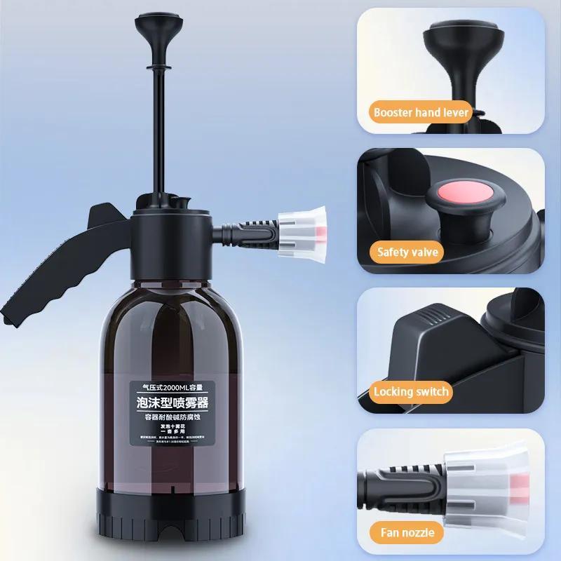 2L Hand Pump Foam Sprayer for Car and Home Cleaning No Electricity or Battery