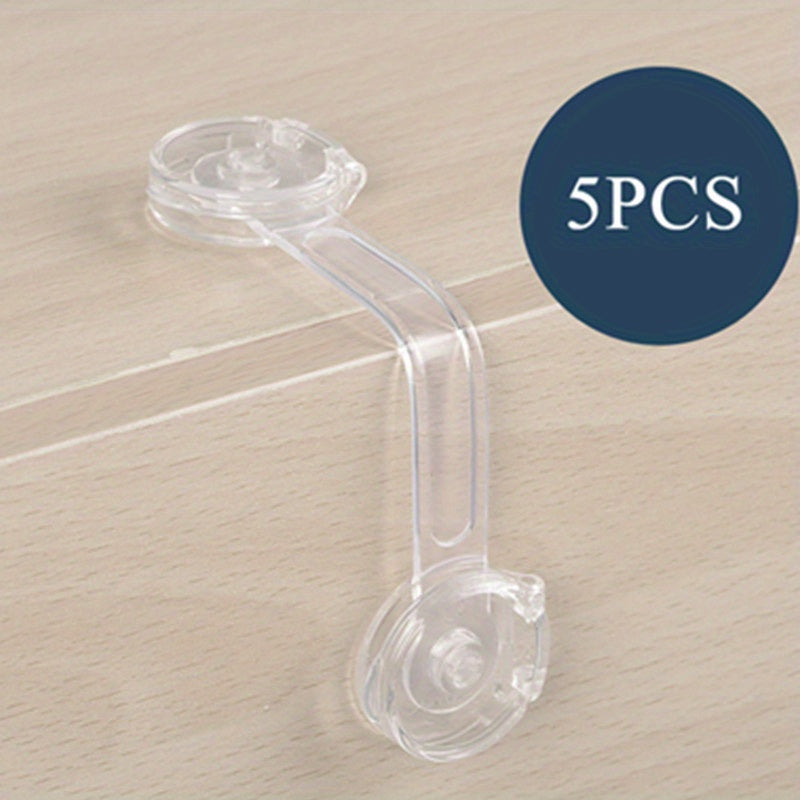 Set of 5 Child Safety Locks for Drawers Cabinets and Refrigerators