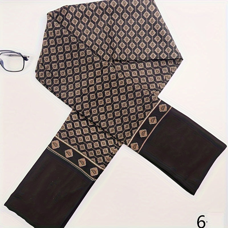 Men's Washed Fleece Scarf for Business and Fashion British Style Suit Coat