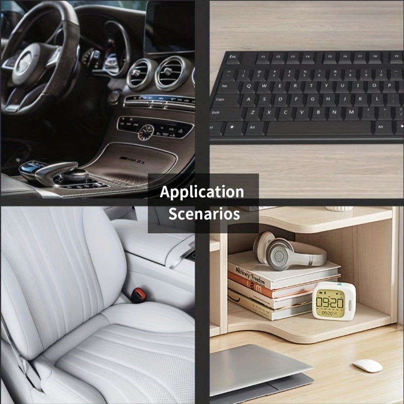 Set of 2 Gentle Bristle Car Detailing Brushes for Interior and Air Conditioning Cleaning