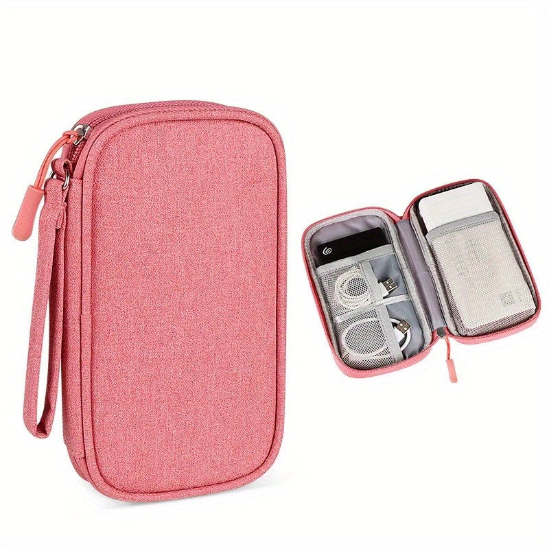 Waterproof Double Layers Storage Bag for Travel Digital Accessories Cables Passports