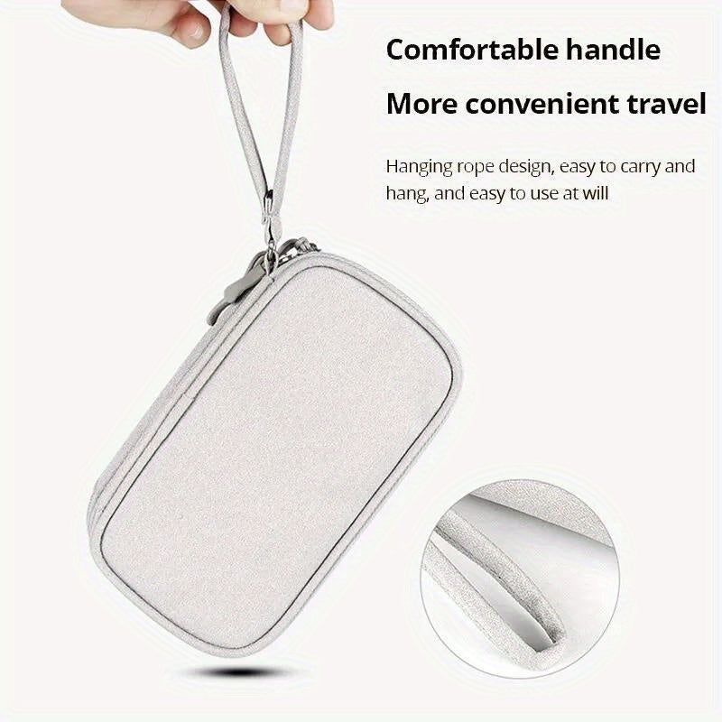 Waterproof Double Layers Storage Bag for Travel Digital Accessories Cables Passports