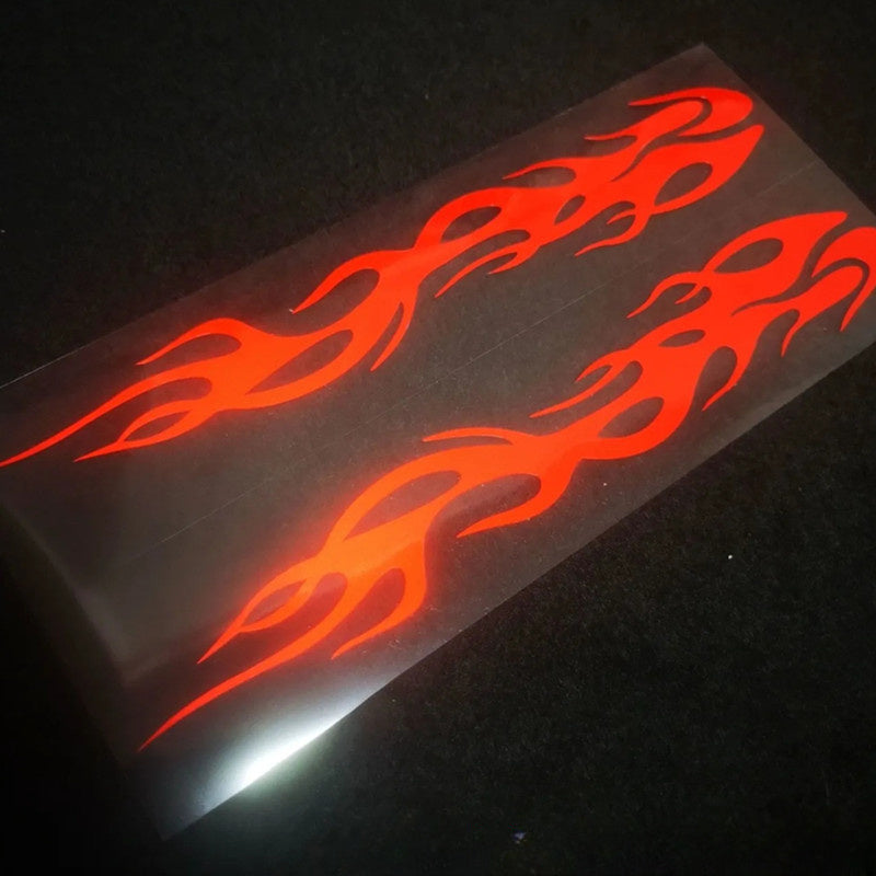 Отражающие цветные наклейки с пламенем для мотоциклетных виниловых наклеек