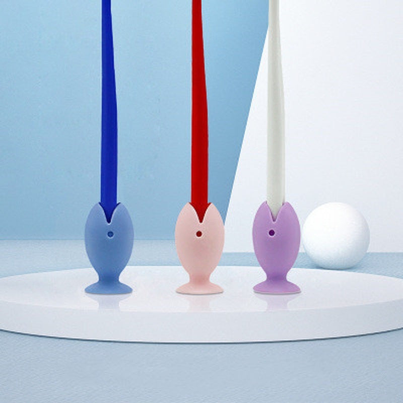 Fish Shaped Silicone Toothbrush Holder, Portable Travel Stand, Cute Toothbrush Cover