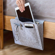 Hanging Bedside Storage Bag for Phone Remote Tissues and Books Bedroom Dorm Organizer