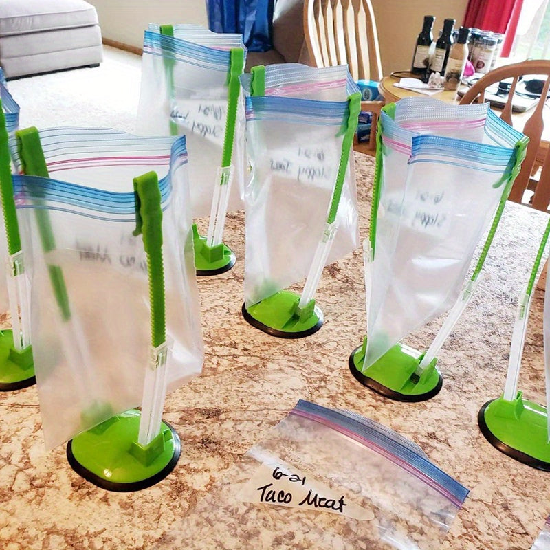 Set of 2 or 4 Food Storage Bag Holders for Sandwich and Freezer Bags