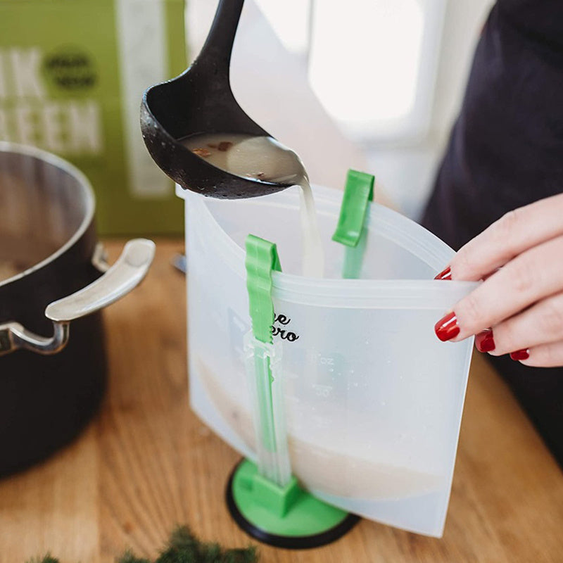 Sandviç va muzlatgich uchun 2 yoki 4 ta oziq-ovqat saqlash sumkasi tutqichlari to'plami