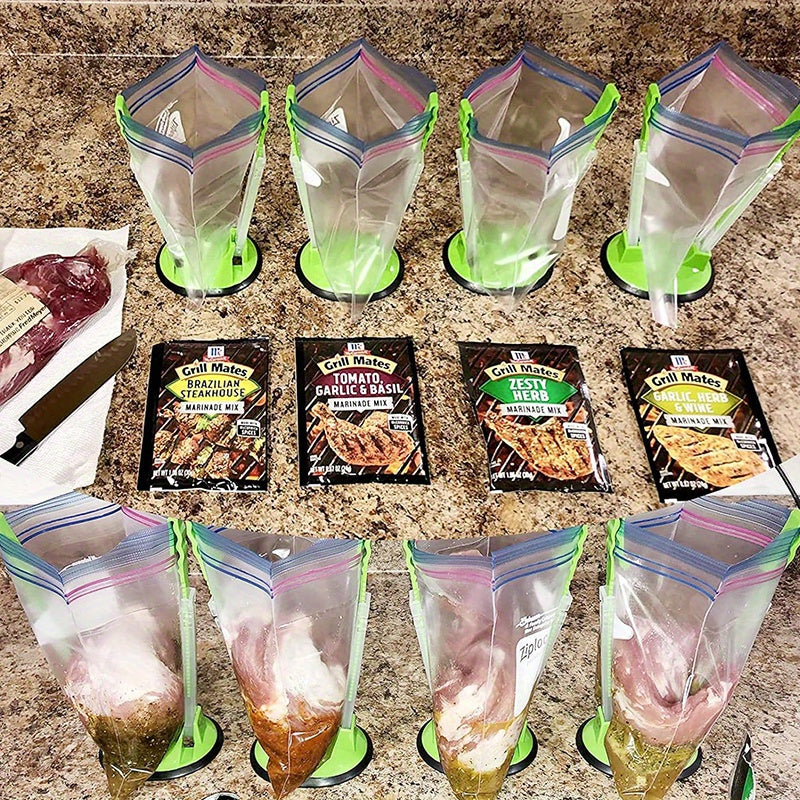 Sandviç va muzlatgich uchun 2 yoki 4 ta oziq-ovqat saqlash sumkasi tutqichlari to'plami