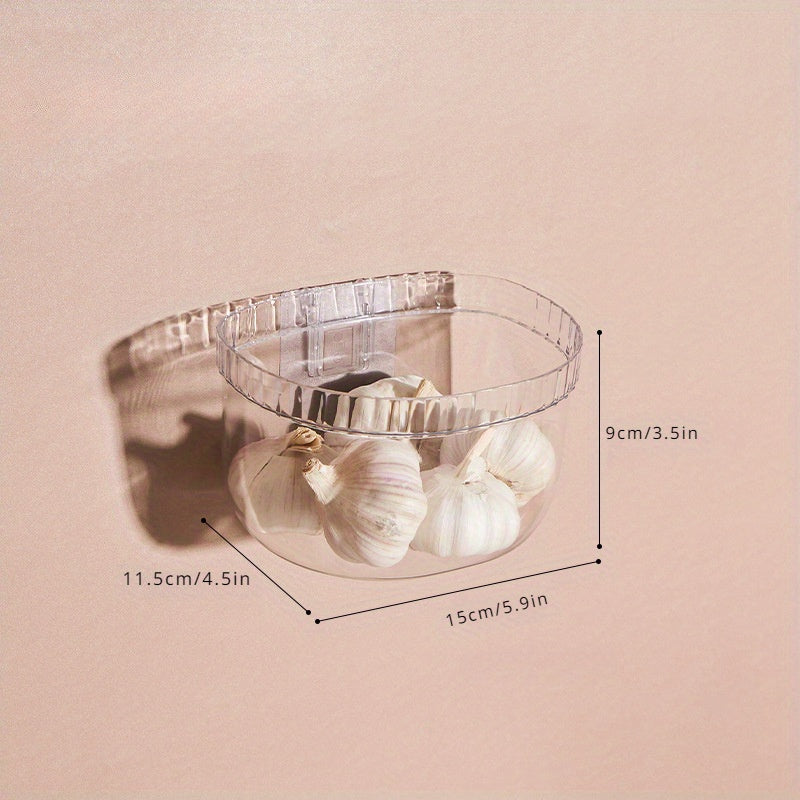 Wall-Mounted Kitchen Organizer No Drilling Hanging Basket for Spices and Vegetables