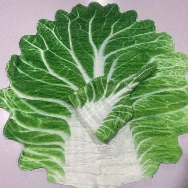 Cozy Flannel Blanket, Burrito Blanket Set with Hat, Quirky Pancake Cabbage Blanket - Perfect Funny and Warm Quilt for Halloween and Christmas Gifting