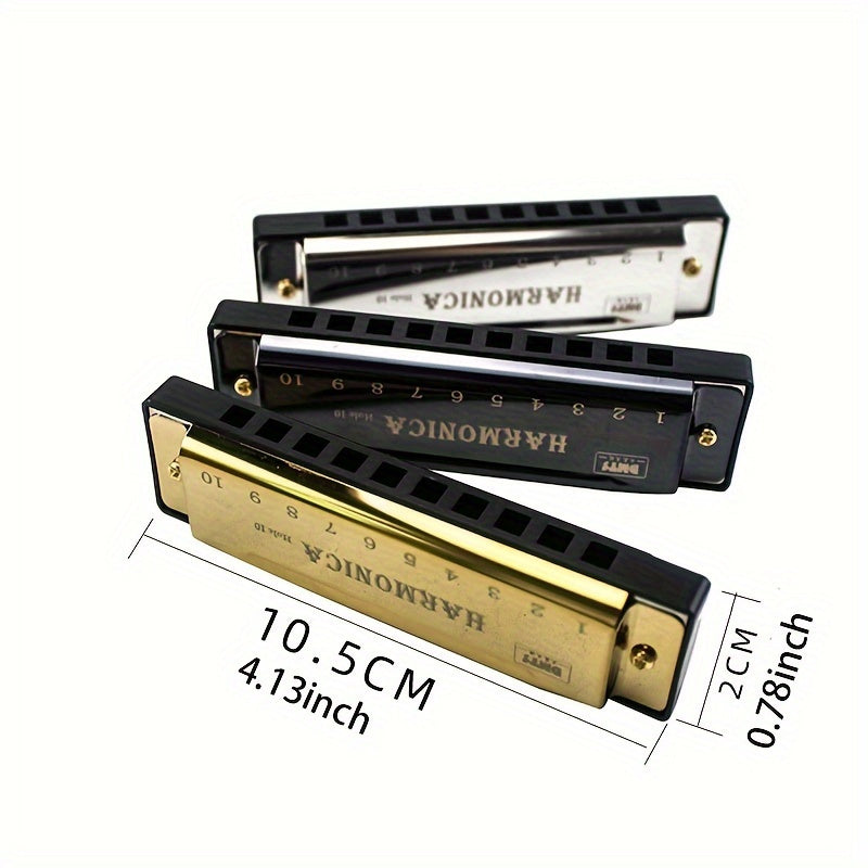 Beginner 10-Hole Blues Harmonica for Professionals