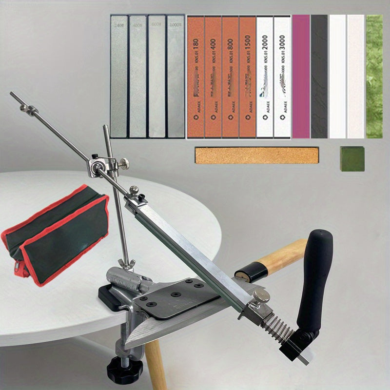 Точилка для ножей с фиксированным углом с алмазным точильным камнем и стальными инструментами